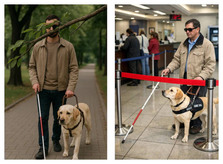 Not an Obstacle for Dog, but a Hazard for Human: A Co-Ego Navigation System for Guide Dog Robots — research illustration